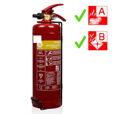 Smartwares 10.014.97 - mousse d'extincteur 2l - avec support de suspension - classe de feu AB - certifié BSI