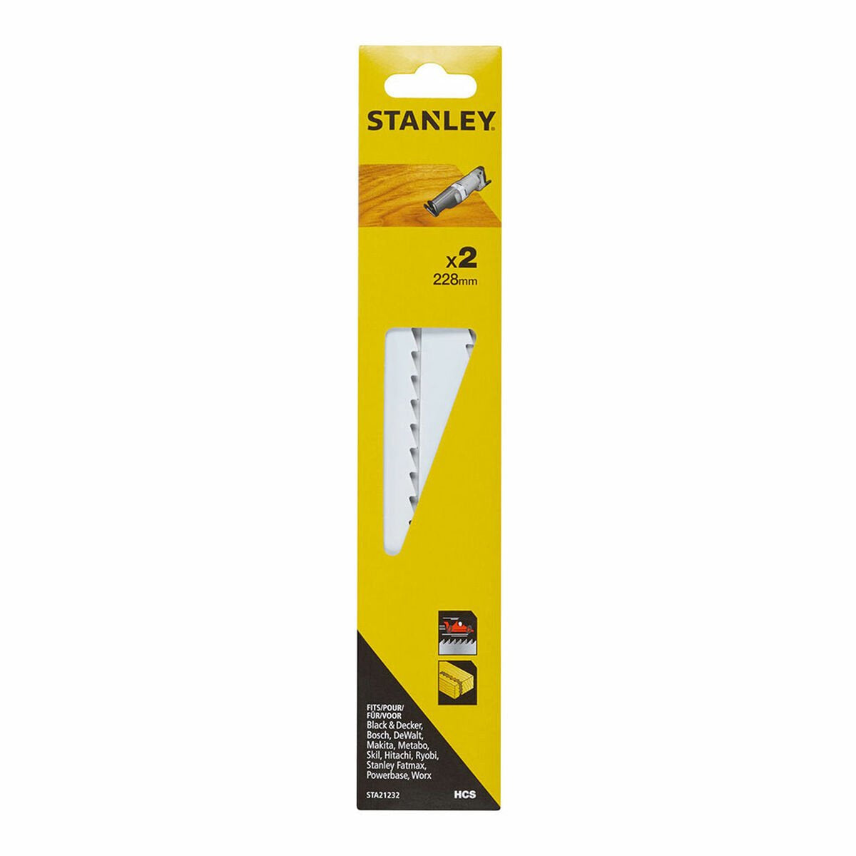 Lames de scie alternative Stanley 228mm bois plastique