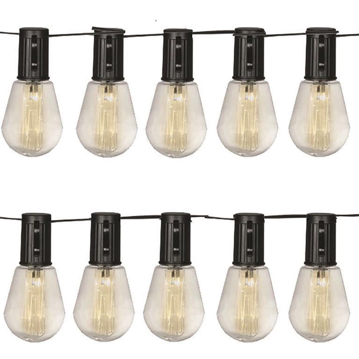 Luxform - guirlande lumineuse solaire avec 10 lumières - Alicante - éclairage de fête - alimenté par l'énergie solaire