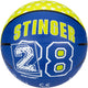 Mini ballon de basket imprimé New Port - blanc cobalt fluoro - 3