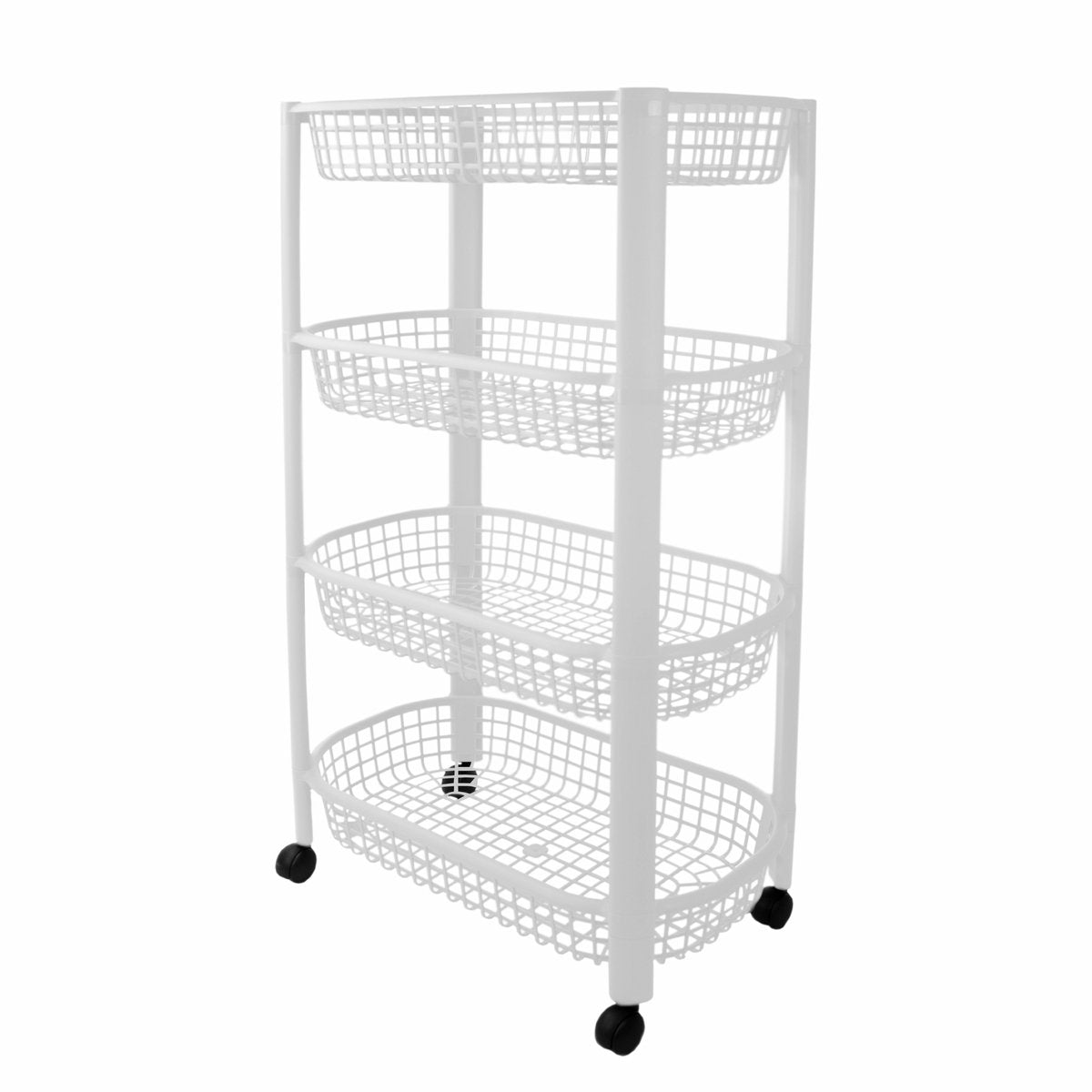Sunware codil - chariot sur roulettes - l47xw26xh79cm - blanc
