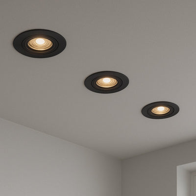 Spots encastrables LED intelligents Calex - 3 pièces - connectables - éclairage intelligent - dimmable - lumière blanc chaud - noir