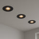 Spots encastrables LED intelligents Calex - 3 pièces - connectables - éclairage intelligent - dimmable - lumière blanc chaud - noir