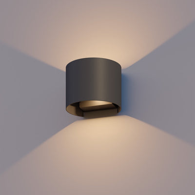Calex Applique LED Verona - ovale - LED haut vers le bas - angle de faisceau réglable - 7w - éclairage de jardin - design moderne - lumière blanc chaud - pour intérieur et extérieur - noir