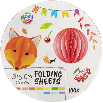 Feuilles pliantes environ 15 cm 100 pièces 10 couleurs