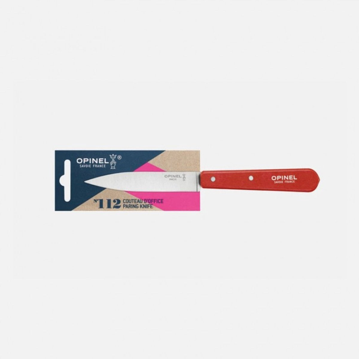 Couteau d'office Opinel n°112 - couteau de cuisine polyvalent - rouge
