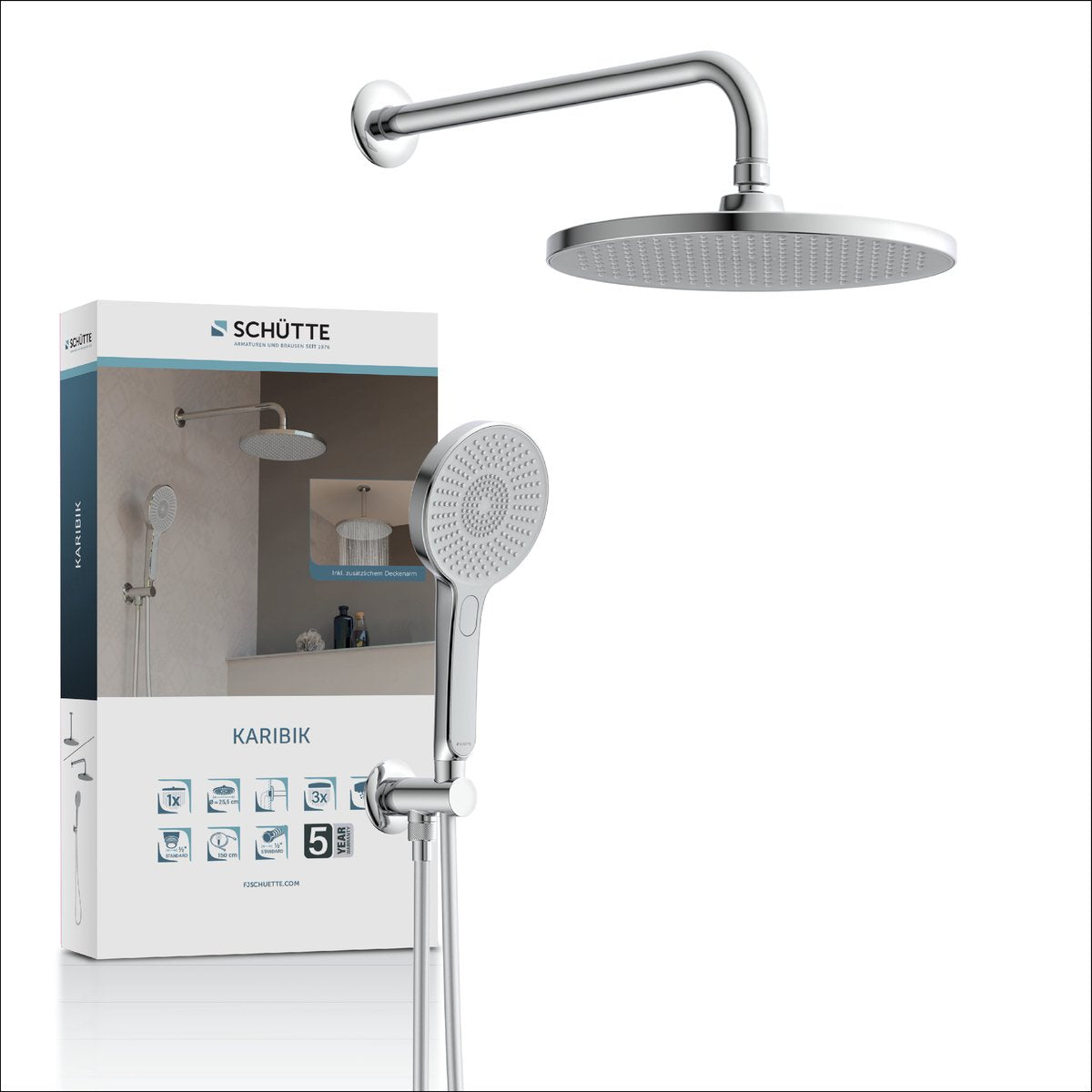 Schütte karibik set de douche complet - chrome gris clair