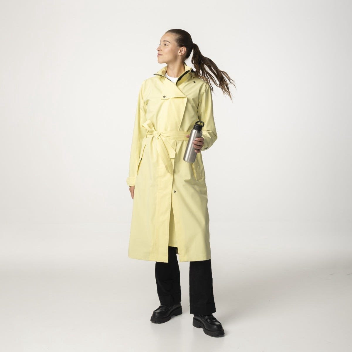 Puch trench-coat long imperméable urbain extérieur dames brume dorée