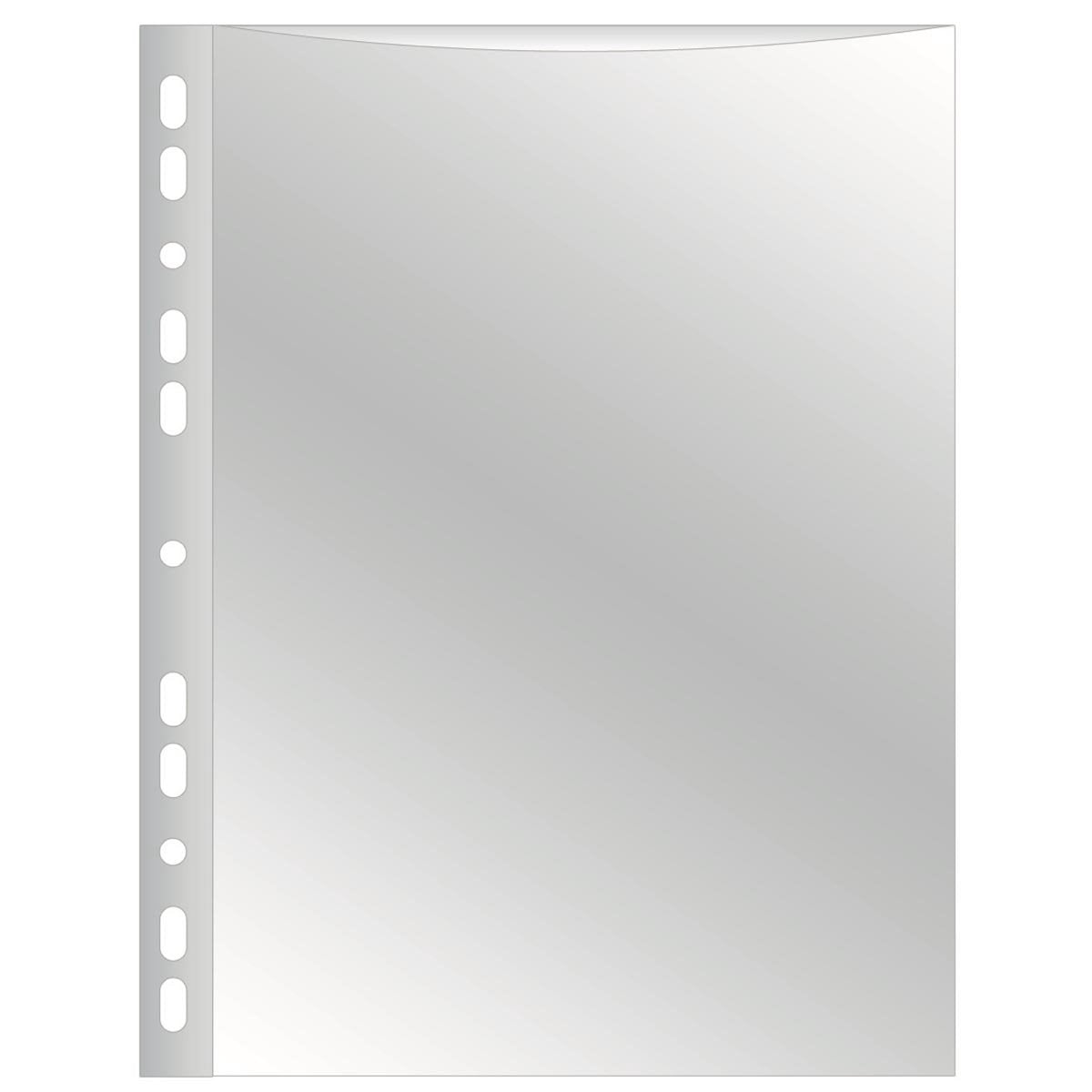 Q-connect sac de présentation perforé a4 perforation 11 trous transparent 100 microns