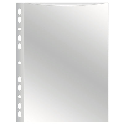 Q-connect sac de présentation perforé a4 perforation 11 trous transparent 100 microns