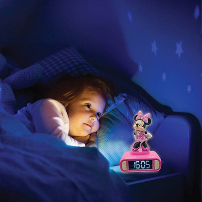 Réveil numérique Lexibook avec veilleuse et effets sonores Minnie 3D