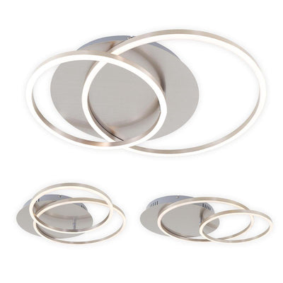 Cadre Briloner - plafonnier à intensité variable - plafonnier rotatif - incl. fonction mémoire - LED 40w - 3 200 lumen - nickel mat - ø 30cm