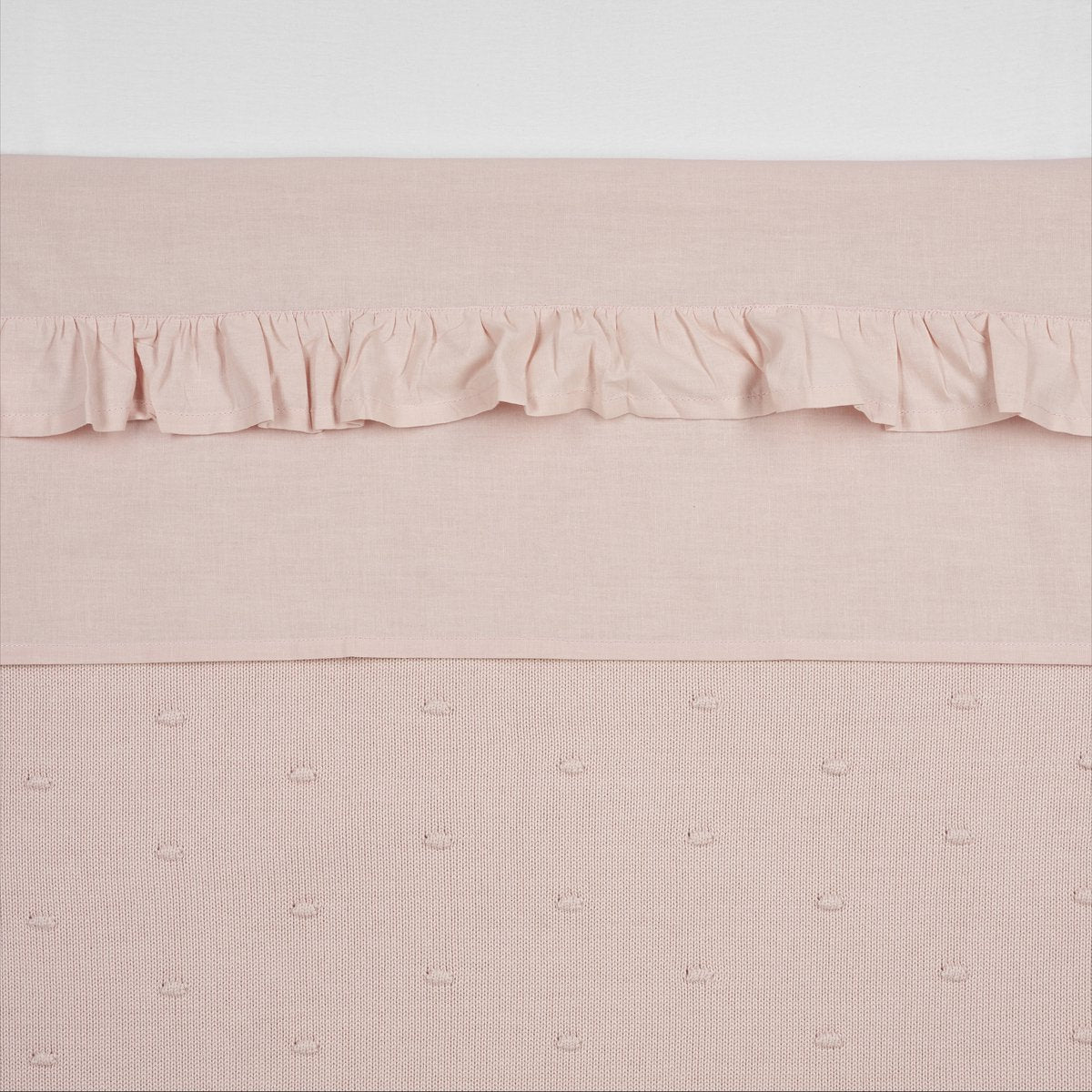 Drap de berceau à volants Meyco - rose tendre - 75x100cm - 0,3 tog