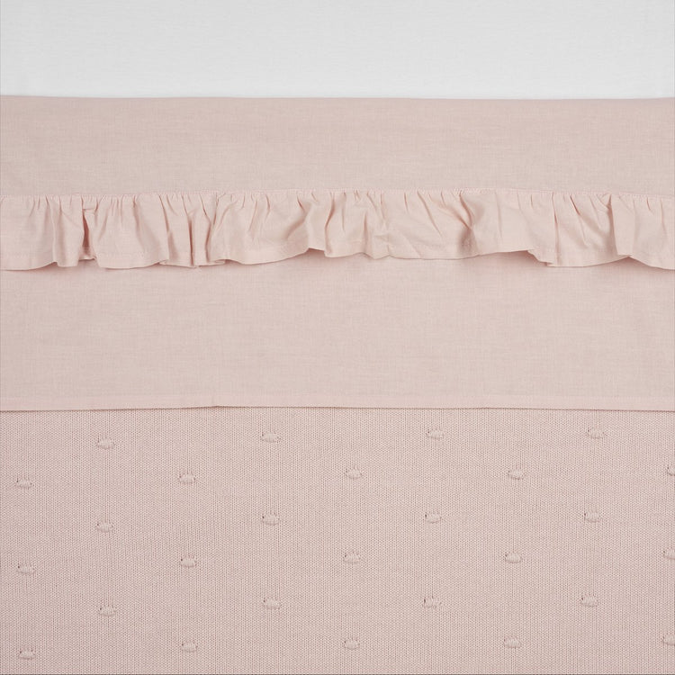 Drap de berceau à volants Meyco - rose tendre - 75x100cm - 0,3 tog