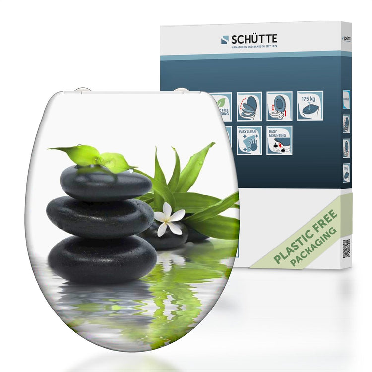 Schütte Schütte Toilet Selt avec jasmin de fermes doux Duroplast avec imprimé
