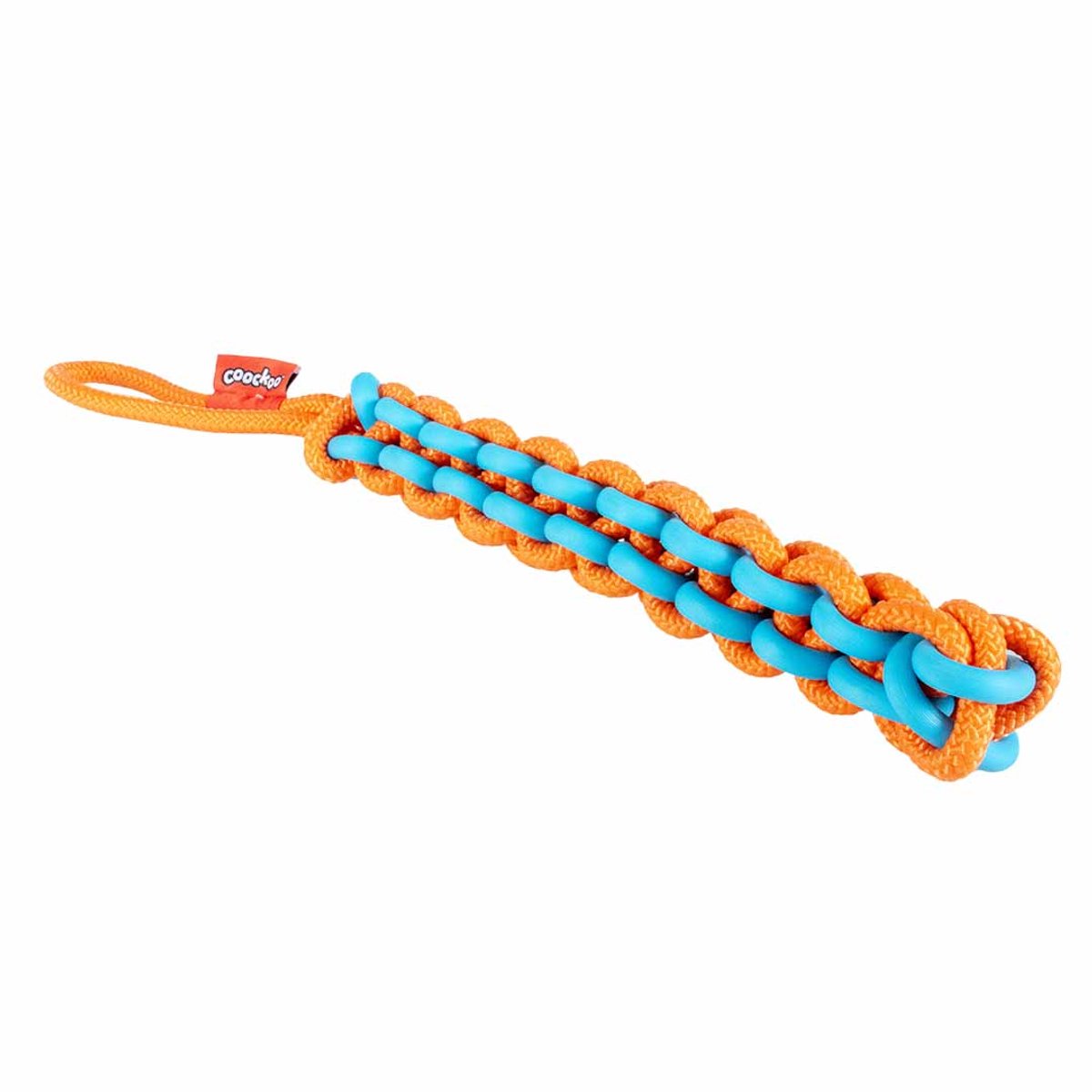 Coockoo jouet pour chien remorqueur torsadé bleu orange
