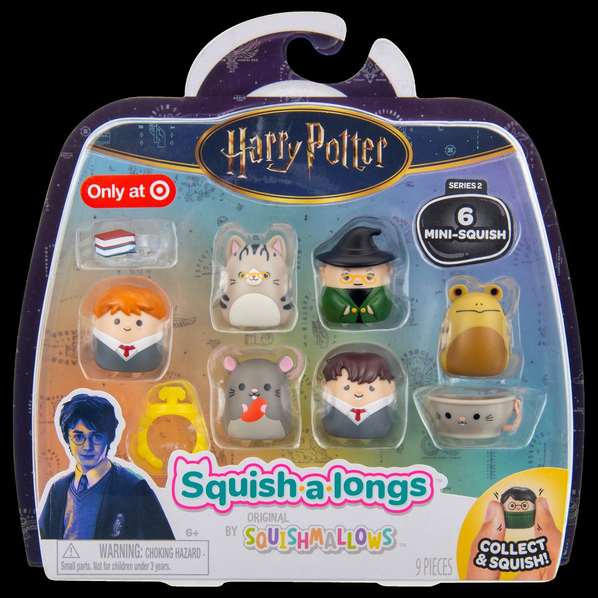Squishmallows squish-a-longs - pack de 6 figurines Harry Potter style 3 w2