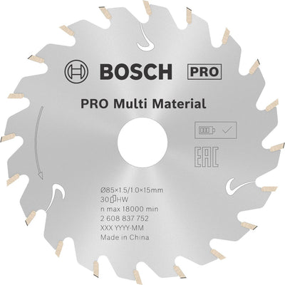 Bosch accessoires lame de scie circulaire st multi mat 85x15x1,5 1,0x30t - 2608837752