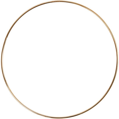 Anneau de fil métallique or, 20 cm