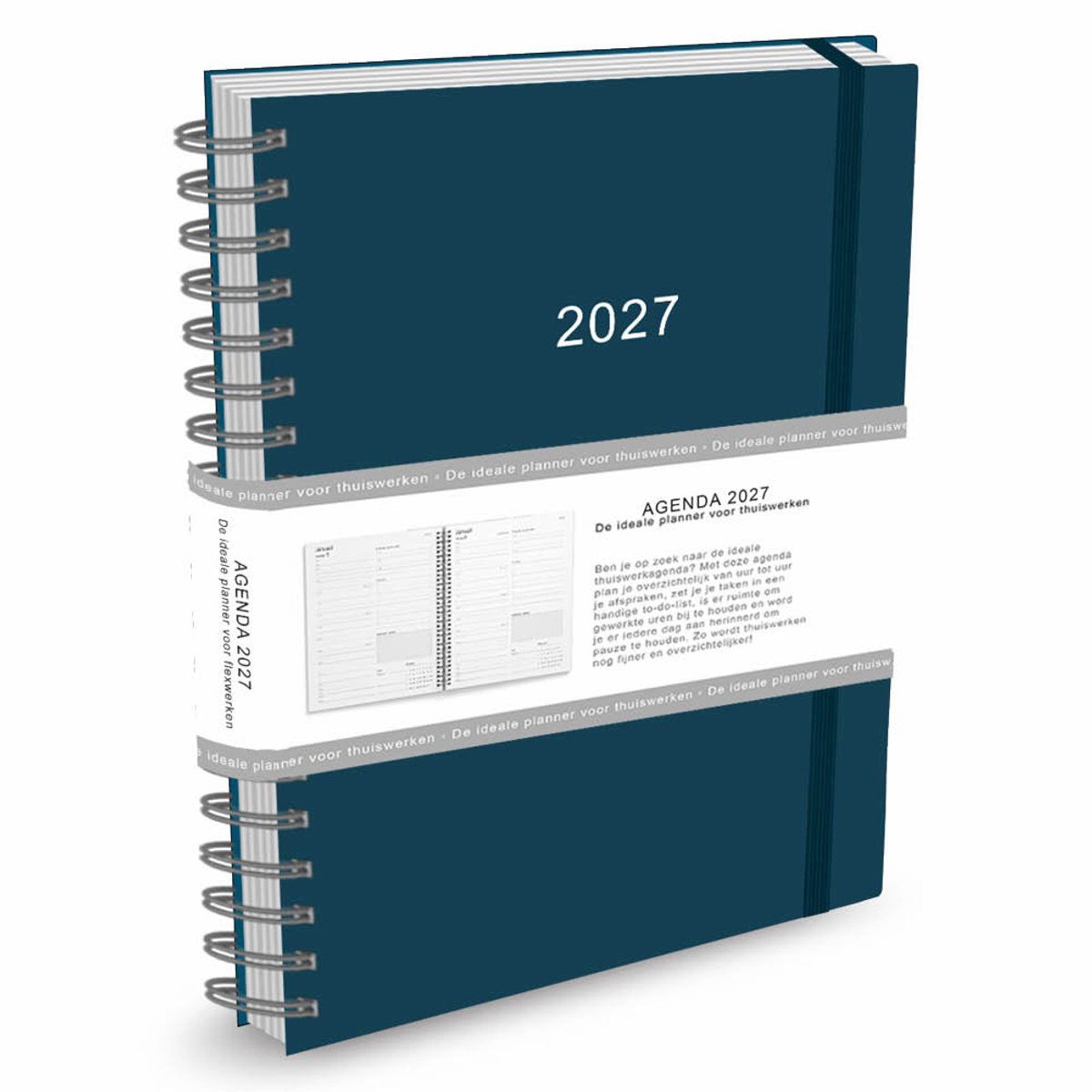 Comello flex work- agenda de travail à domicile 2027 grand (a4) bleu