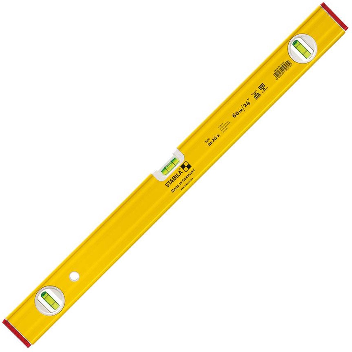 Niveau à bulle Stabila 80as-2 bloc, flacon 2v1h, 80 cm