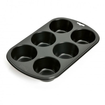 Moule à muffins Kaiser - pour 6 gros muffins - antiadhésif - noir - pour une cuisson facile