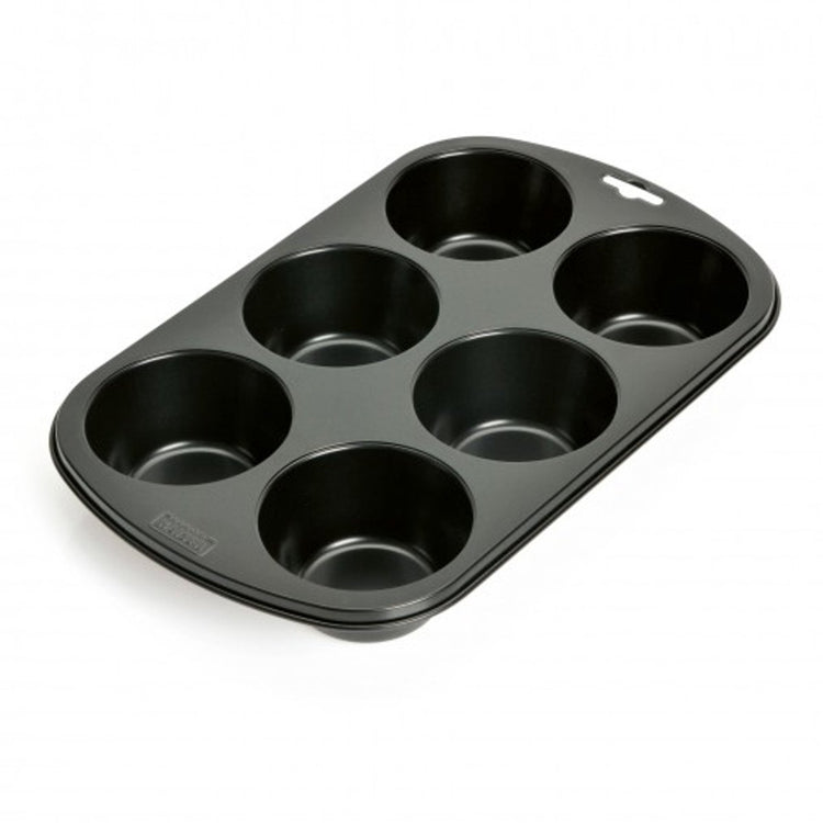 Moule à muffins Kaiser - pour 6 gros muffins - antiadhésif - noir - pour une cuisson facile