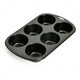 Moule à muffins Kaiser - pour 6 gros muffins - antiadhésif - noir - pour une cuisson facile