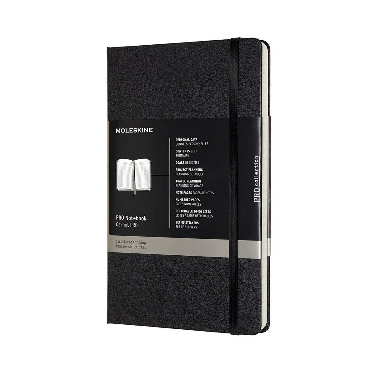 Carnet professionnel Moleskine - grand - couverture rigide - noir