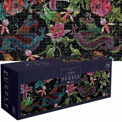 Puzzle jeux Geronimo - 1000 pièces - puzzle panoramique interdruk - fleurs du jardin secret -