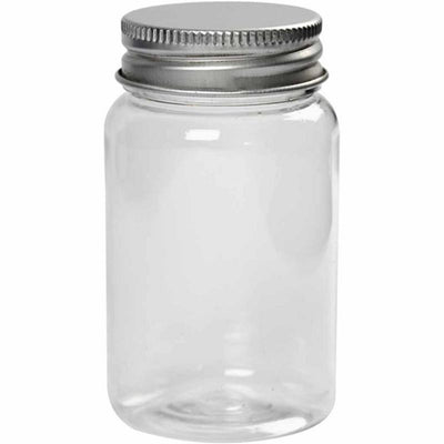Pot Creativ company avec bouchon à vis, h : 77 mm, d 45 mm, 100 ml, 10 pièces 1 boîte