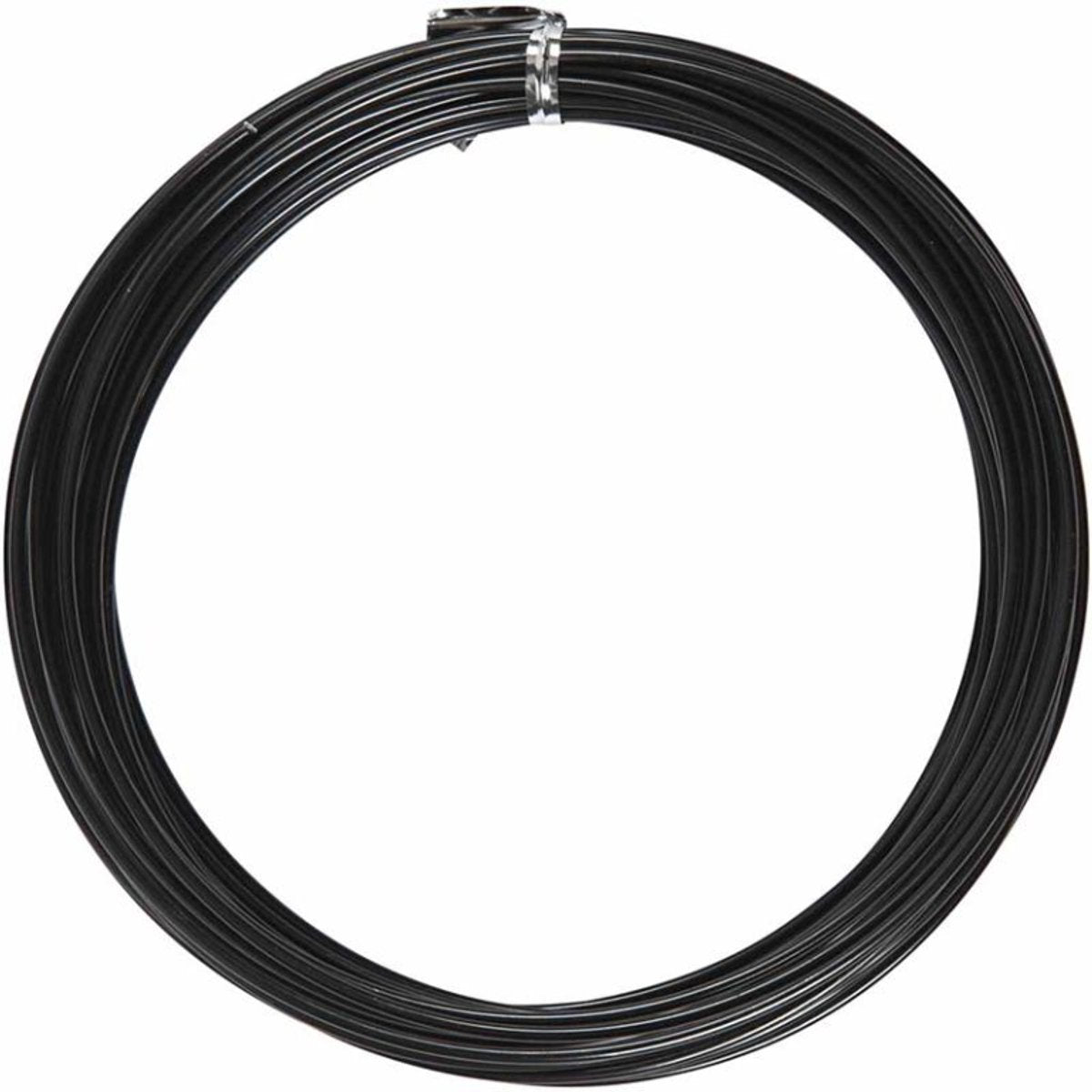 Fil en aluminium doux noir 2 mm, 10 mètres