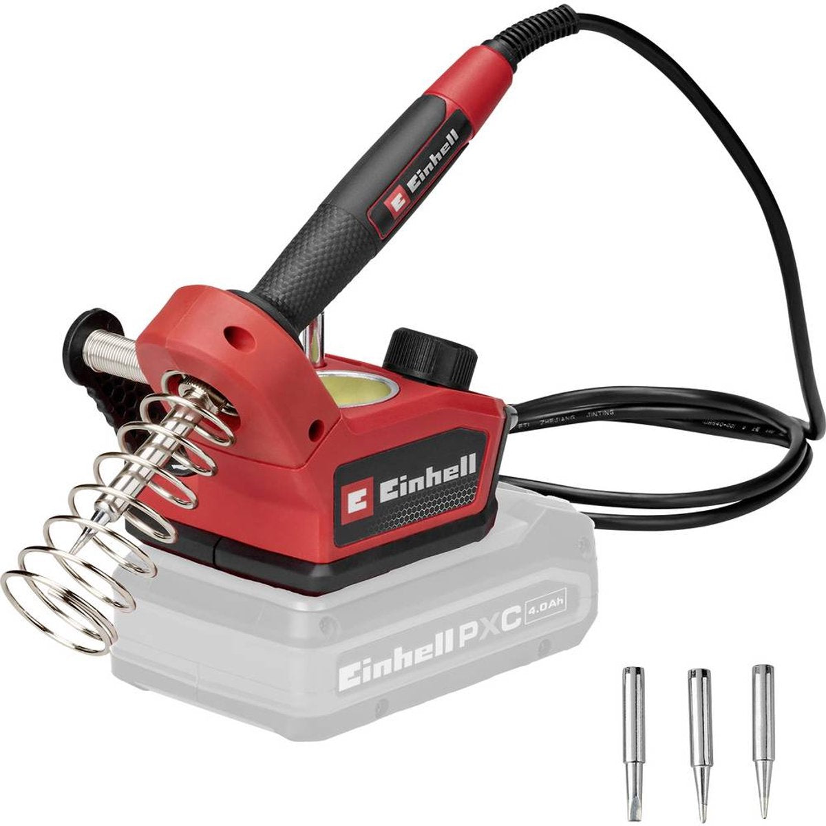 Fer à souder sur batterie Einhell te-si 18 480 li e solo - power x-change - 18 v li-ion - température réglable 205-480°c - avec pannes interchangeables - excl. batterie et chargeur