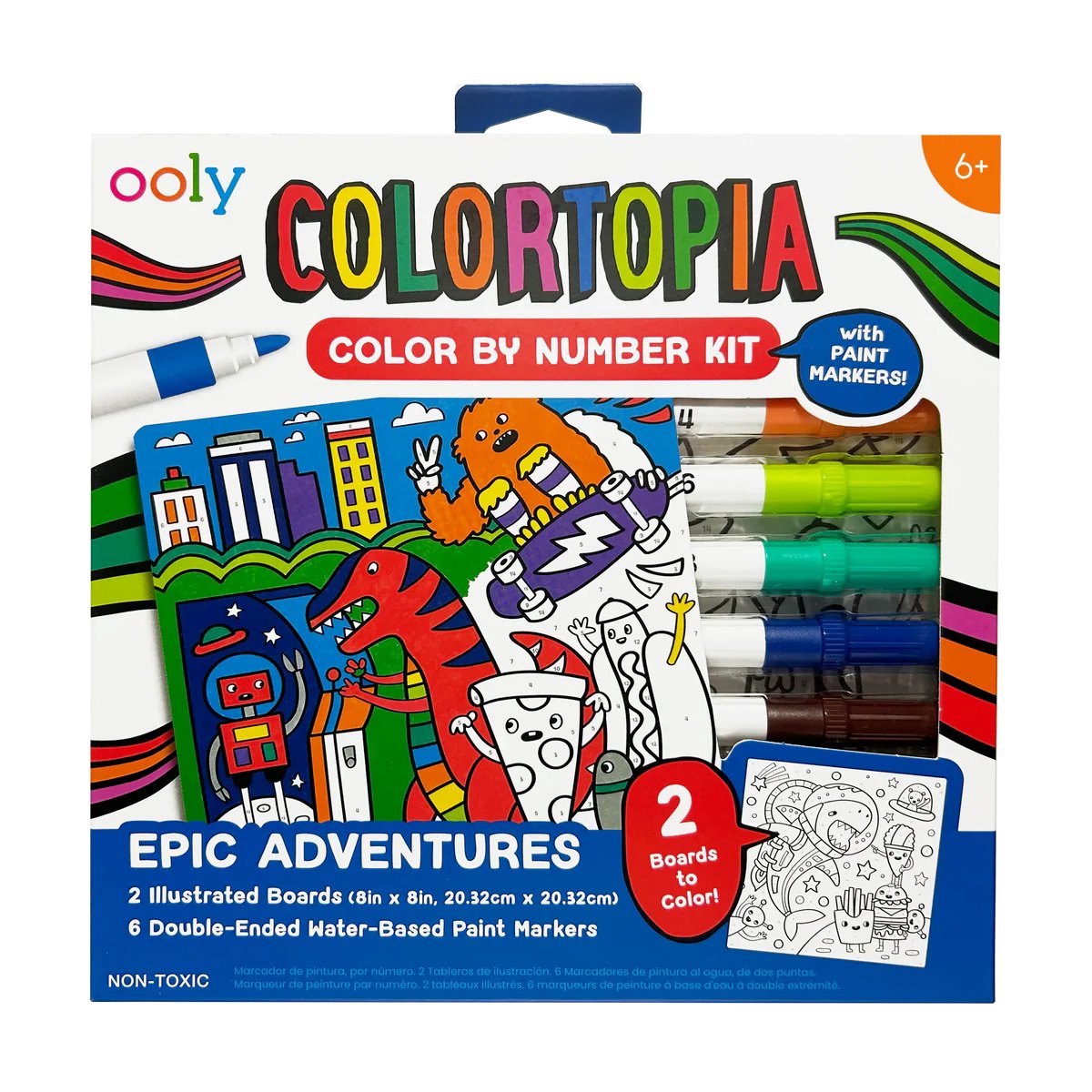 Ooly - colortopia - couleur par numéro - aventures épiques