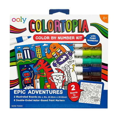 Ooly - colortopia - couleur par numéro - aventures épiques
