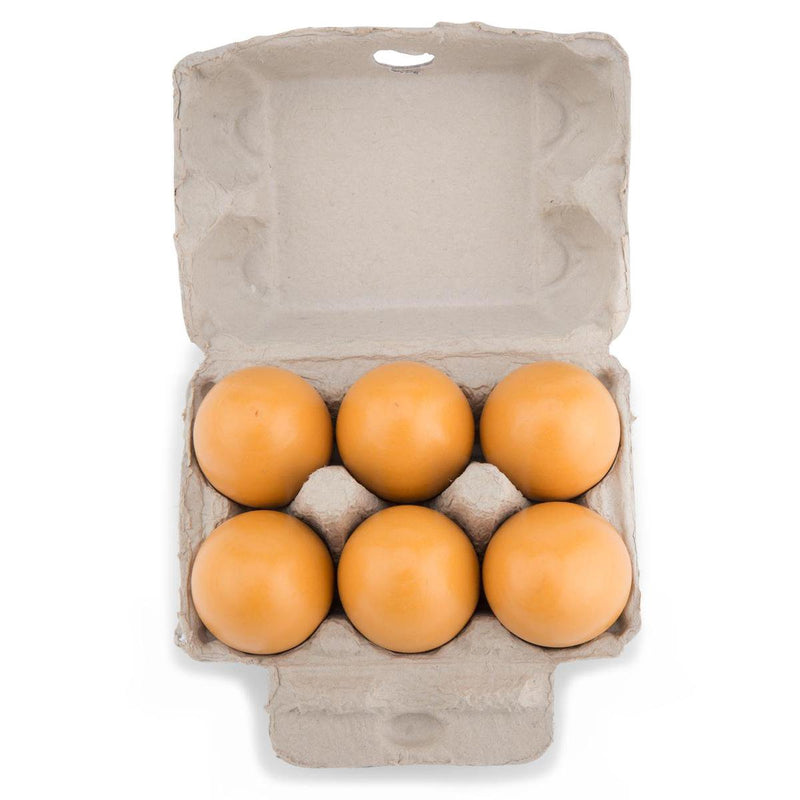Woet new classic toys® œufs en bois dans une boîte - 6 œufs jouets - nourriture jouet - jouets de cuisine éducatifs - à partir de 24 mois
