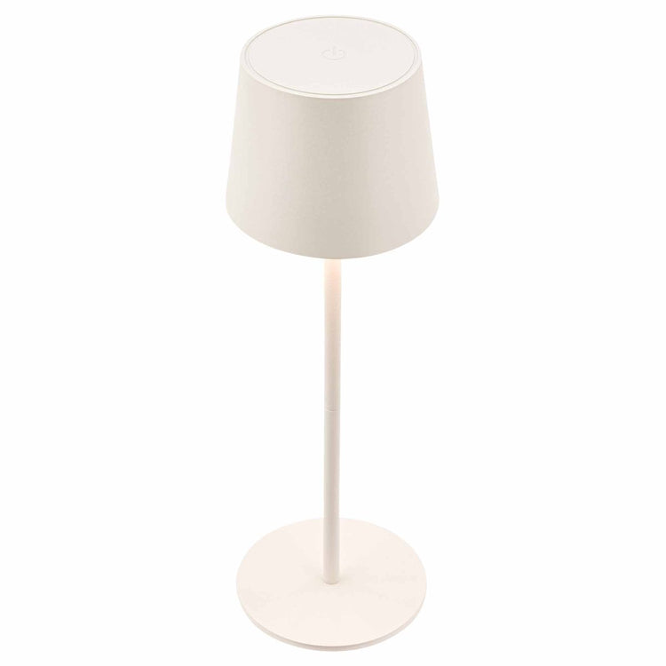 B.k.licht briloner suta - lampe de table led rechargeable - dimmable - sans fil - 33cm de haut - ip44 - pour intérieur extérieur - sur batterie - vieux blanc