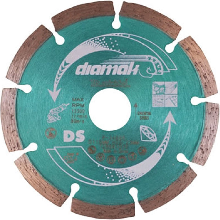 Makita diamak - disque à tronçonner diamanté - pour béton, marbre, ardoise, brique tendre, pierre de ciment - 115 mm