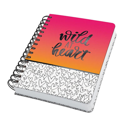 Sigel - cahier à spirale - jolie - a5 - couverture rigide - 240 pages - points - papier 120 grammes - coeurs sauvages - si-jn621