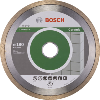 Bosch - disque à tronçonner diamanté standard pour céramique 180 x 25,40 x 1,6 x 7 mm