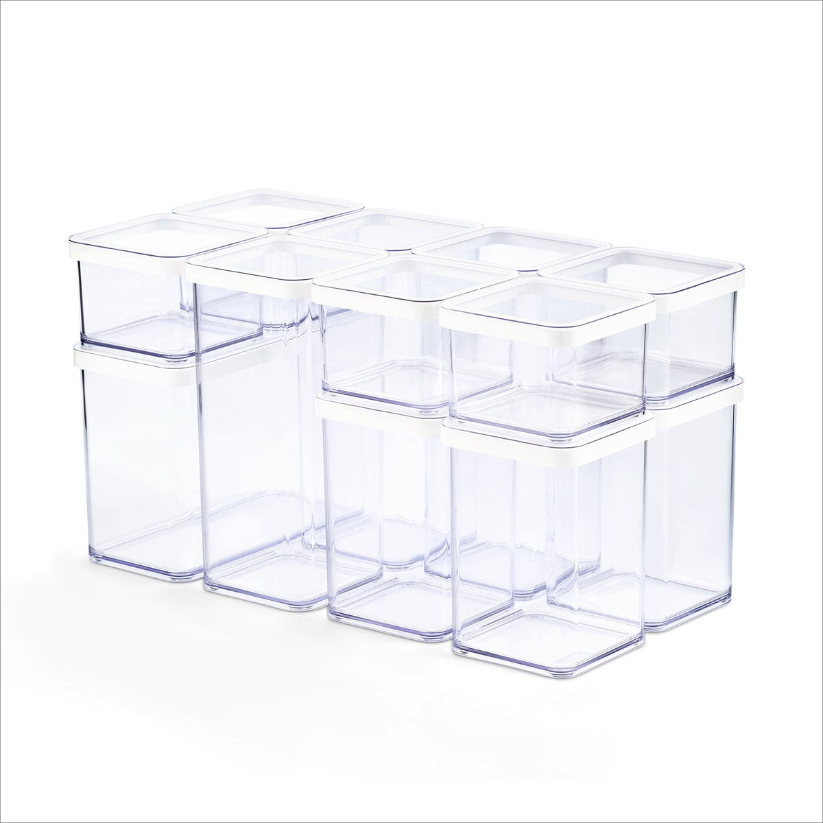 Rotho loft - ensemble de boîtes de conservation haut de gamme 12 pièces - hermétique - va au lave-vaisselle - blanc