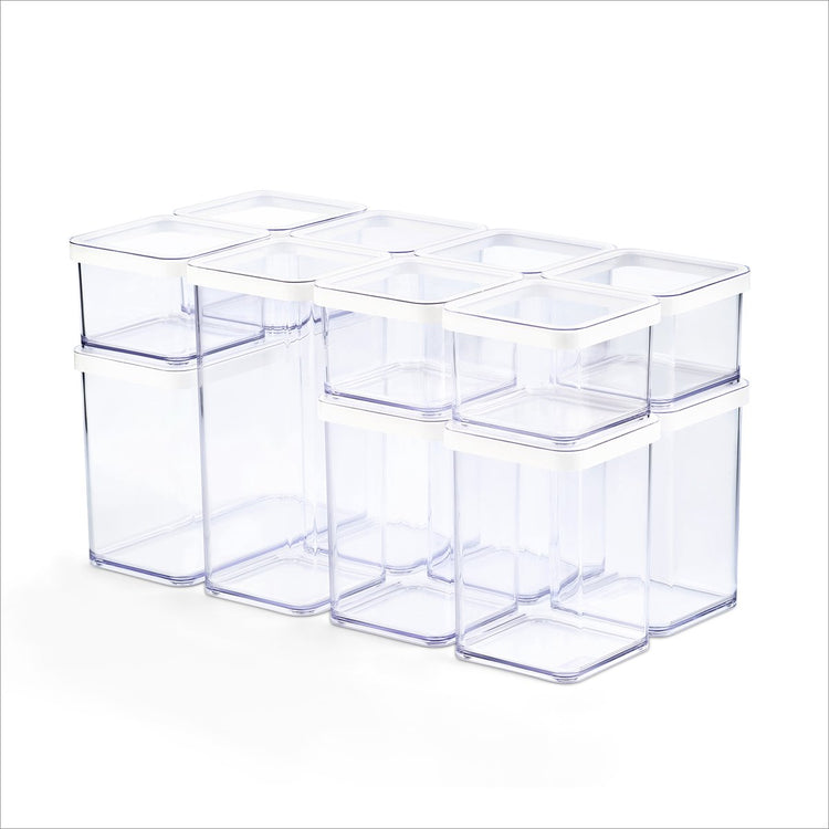 Rotho loft - ensemble de boîtes de conservation haut de gamme 12 pièces - hermétique - va au lave-vaisselle - blanc
