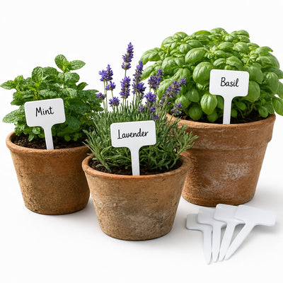 Étiquettes végétales Kinzo – marqueurs végétaux pour jardin et potager – 16 pièces – 15 cm – blanc