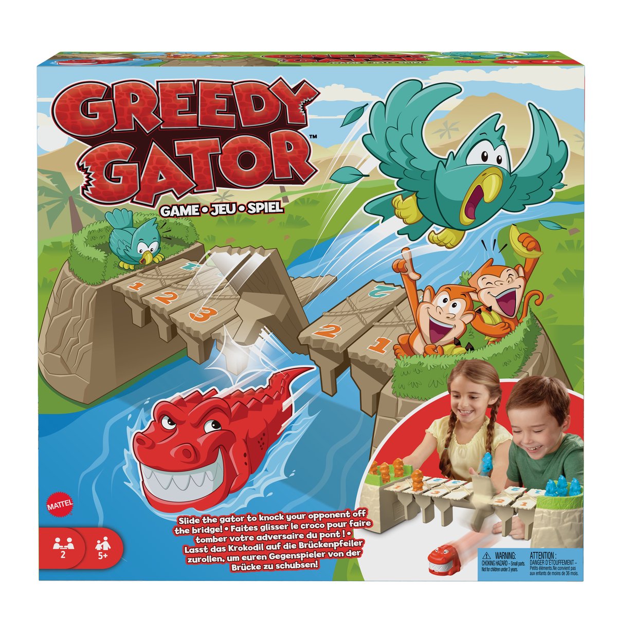 Mattel games jeu d'alligator gourmand - motricité fine - jeu de société