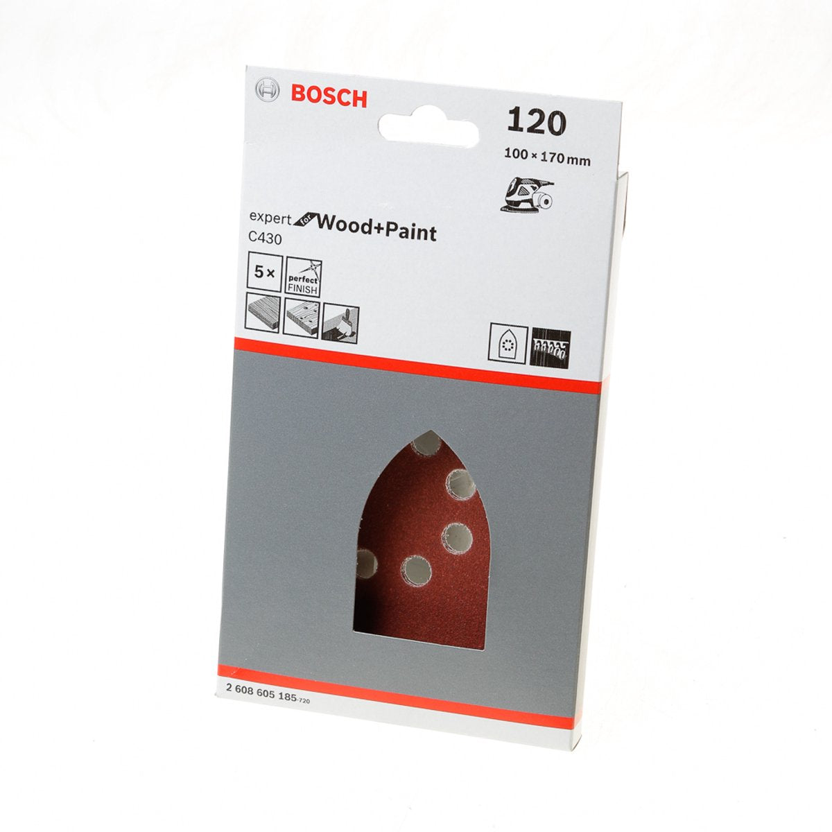 Bosch - Jeu de 5 feuilles abrasives 100 x 170 mm