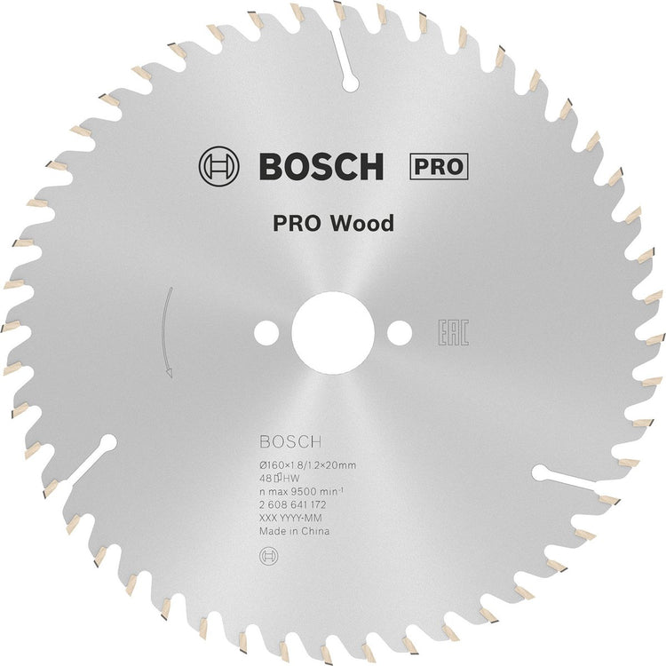 Bosch accessoires lame de scie circulaire optiline bois 160 x 20 16 x 1,8 mm, 48 1pc - 2608641172