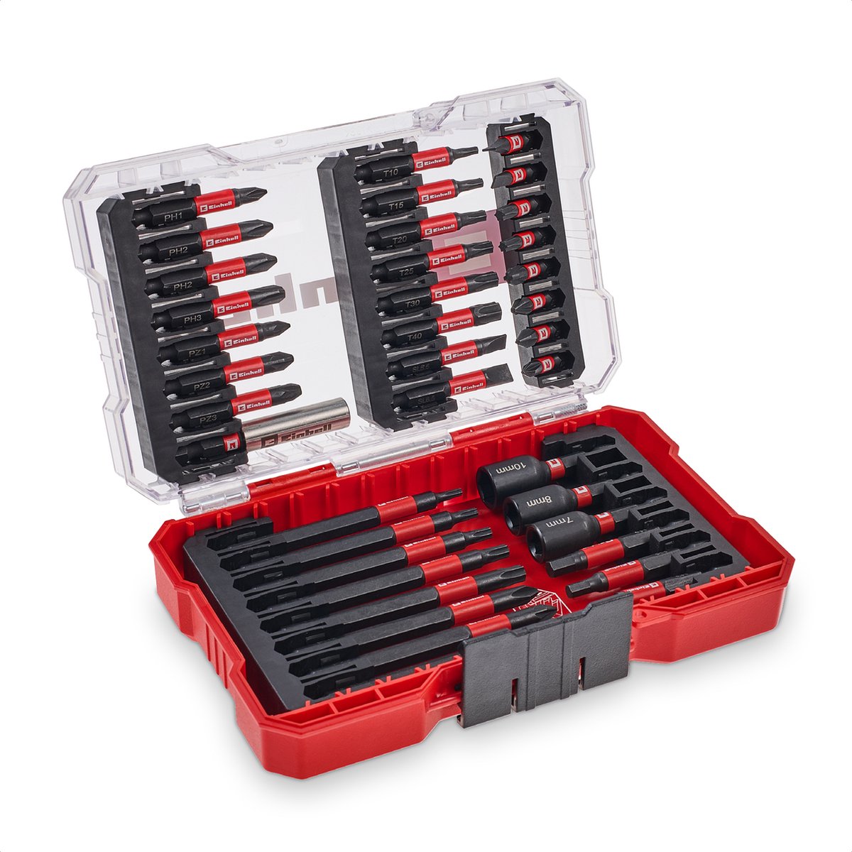 Jeu d'embouts à percussion Einhell - 38 pièces - m-case