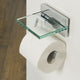 Tiger safira - Porte-rouleau papier toilette avec étagère - chrome