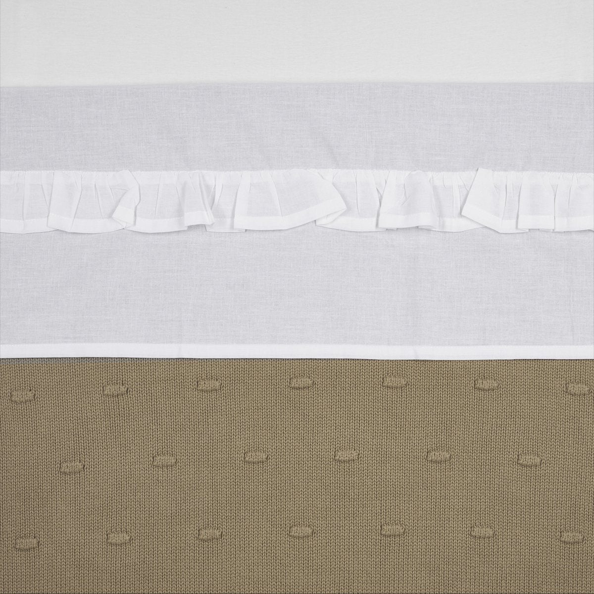 Drap de berceau à volants Meyco - blanc - 100x150cm - 0,3 tog