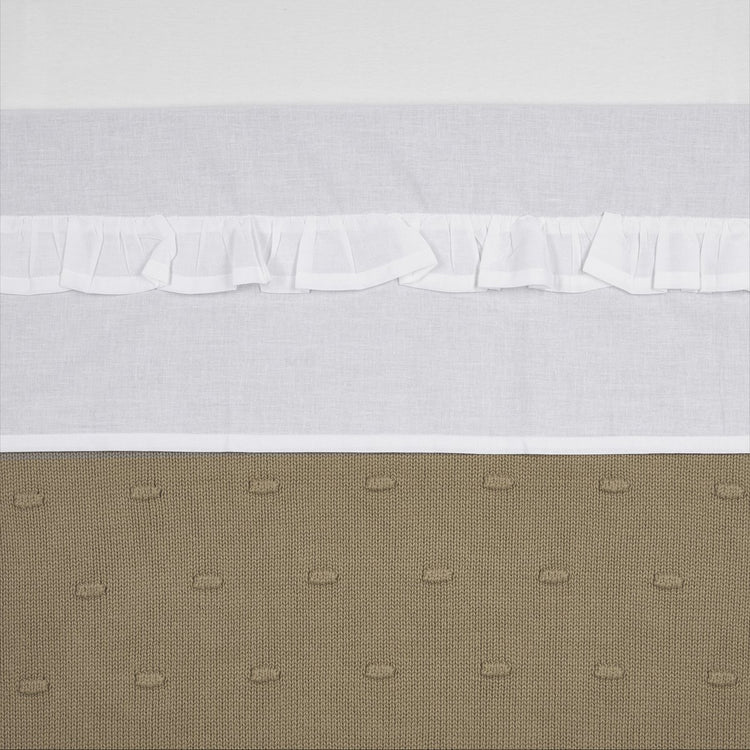 Drap de berceau à volants Meyco - blanc - 100x150cm - 0,3 tog